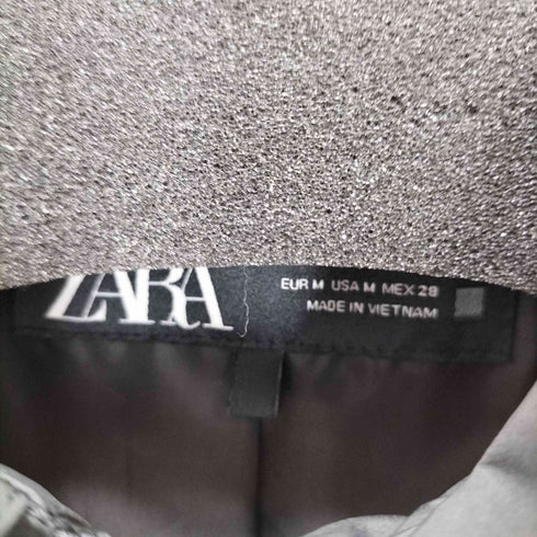 ザラ ZARA SHORT BLAZER WITH PLEATED HEM レディース import:M