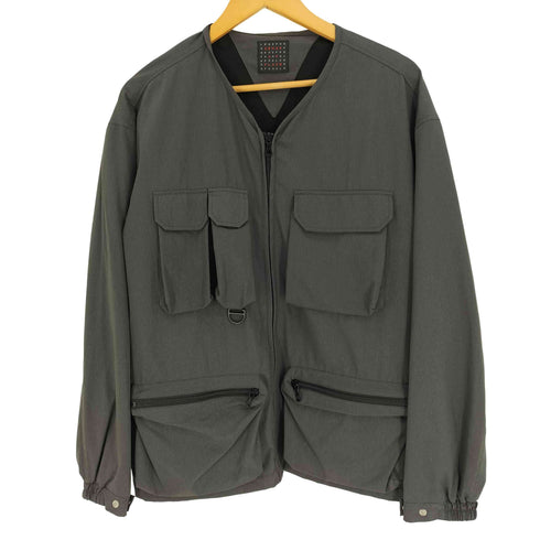 センスオブプレイス SENSE OF PLACE 19SS ノーカラー マルチポケット ジャケット メンズ import:M