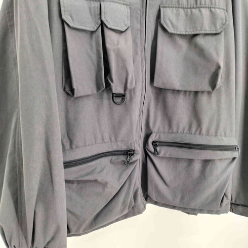 センスオブプレイス SENSE OF PLACE 19SS ノーカラー マルチポケット ジャケット メンズ import:M