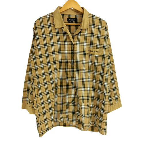 バーバリーロンドン BURBERRY LONDON ノバチェック ループカラー L/S パジャマシャツ レディース import:L