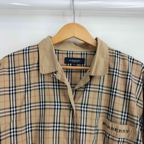 バーバリーロンドン BURBERRY LONDON ノバチェック ループカラー L/S パジャマシャツ レディース import:L