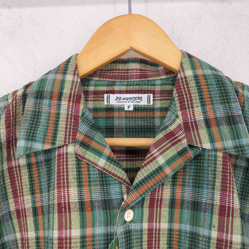 ビッグジョン BIG JOHN S/S 開襟チェックシャツ メンズ FREE