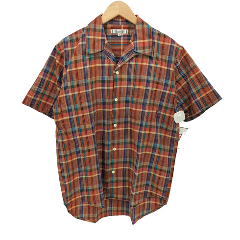 ビッグジョン BIG JOHN S/S 開襟チェックシャツ メンズ FREE