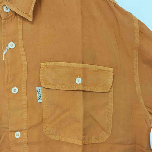 Franks Inter Labell レーヨン100 フラップポケット S/S シャツ メンズ FREE