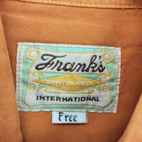 Franks Inter Labell レーヨン100 フラップポケット S/S シャツ メンズ FREE