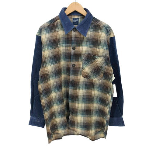 GAVIAL L/S 切替 コットンネルシャツ 片ポケ メンズ JPN:M