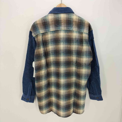 GAVIAL L/S 切替 コットンネルシャツ 片ポケ メンズ JPN:M