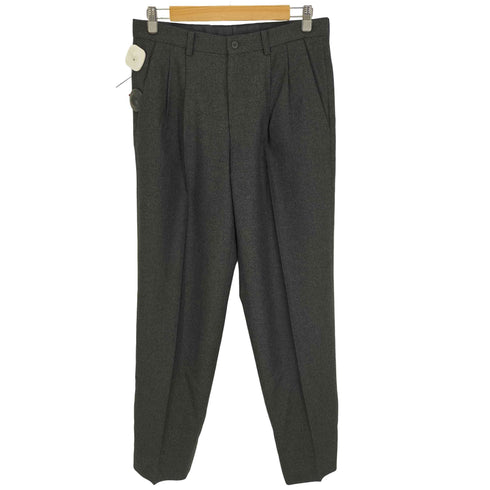 イッセイミヤケメン ISSEY MIYAKE MEN 80S 筆タグ 2タック センタープレス ジップフライ テーパード ウール スラックス メンズ JPN:M