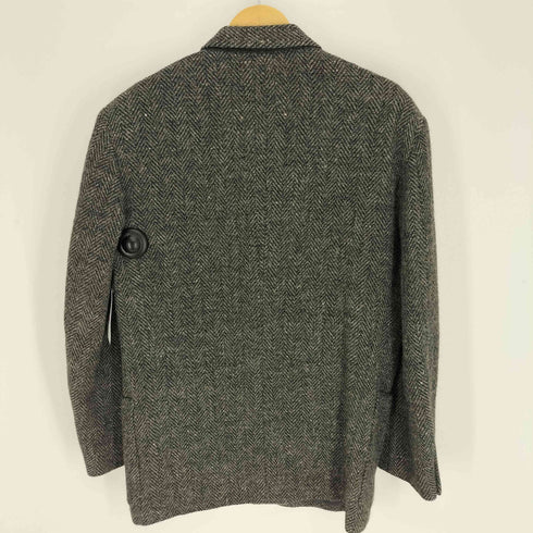 イッセイミヤケメン ISSEY MIYAKE MEN 80S 筆タグ 総裏 肩パッド 2B ヘリンボーン ウール テーラード ジャケット メンズ JPN:L