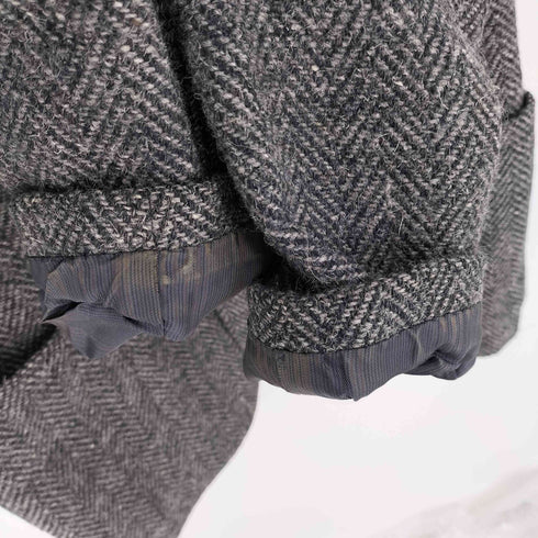 イッセイミヤケメン ISSEY MIYAKE MEN 80S 筆タグ 総裏 肩パッド 2B ヘリンボーン ウール テーラード ジャケット メンズ JPN:L