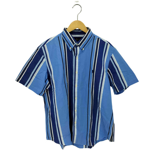 ラルフローレン RALPH LAUREN CLASSIC FIT ポニー刺繍 ストライプ ボタンダウンシャツ メンズ import:L