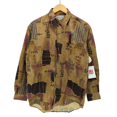 マガー MUGGER 総柄 プリント コーズ L/S レギュラーカラー シャツ メンズ JPN:M