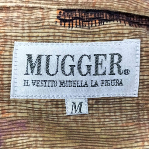 マガー MUGGER 総柄 プリント コーズ L/S レギュラーカラー シャツ メンズ JPN:M