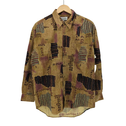 マガー MUGGER 総柄 プリント コーズ L/S レギュラーカラー シャツ メンズ JPN:L