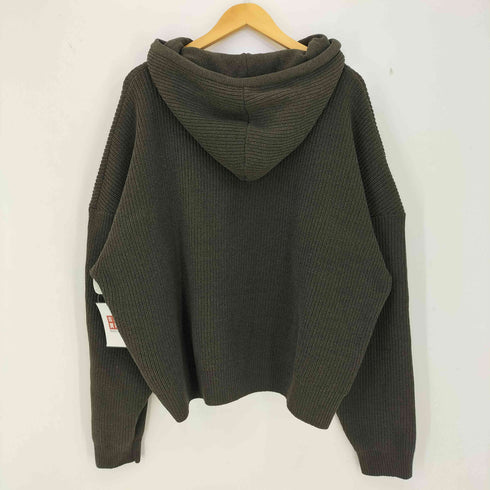 ザラ ZARA オーバーサイズ クロップド ニット パーカー 短丈 メンズ import:L