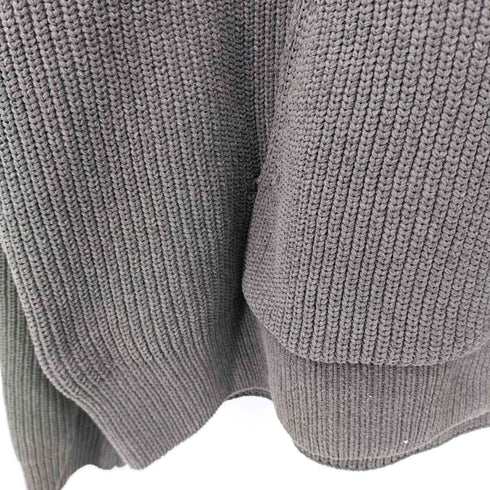 ザラ ZARA オーバーサイズ クロップド ニット パーカー 短丈 メンズ import:L