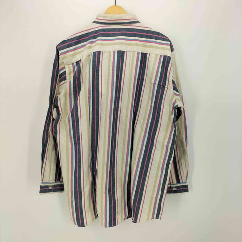 ビッグジョン BIG JOHN L/S フラップポケット ストライプ コットンシャツ ビッグサイズ メンズ 3L