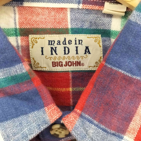 ビッグジョン BIG JOHN L/S フラップポケット ストライプ コットンネルシャツ メンズ JPN:L