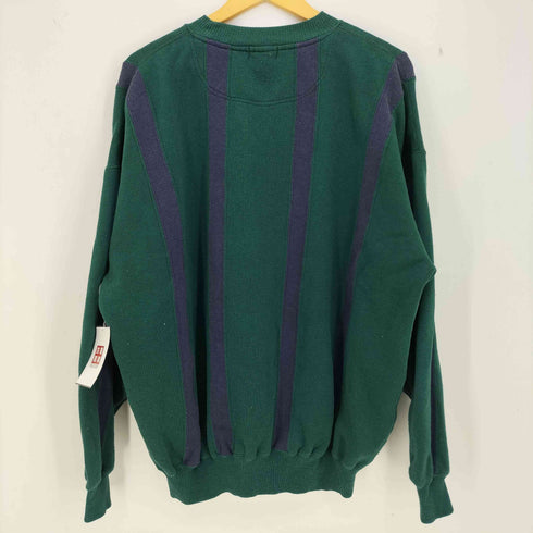 WINONA 90S 切替 ボーダー ウルフ アニマル刺繍 スウェット メンズ JPN:XL