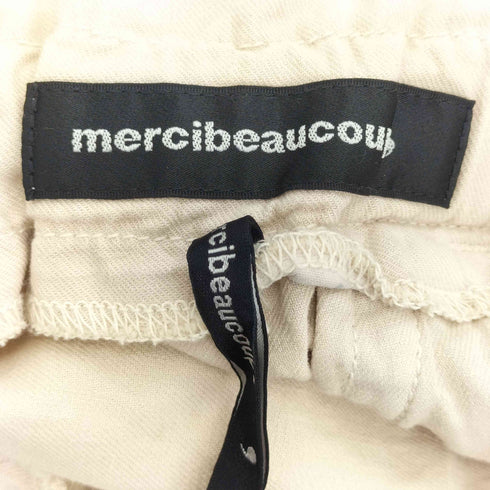 メルシーボークー mercibeaucoup リネンレーヨン ベルテッド ラップパンツ レディース FREE
