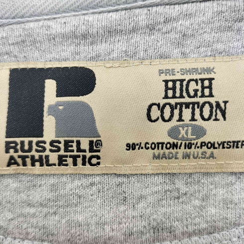 ラッセルアスレチック RUSSELL ATHLETIC 90S USA製 HIGH COTTON 刺繍 前Vガゼット スウェット メンズ import:XL