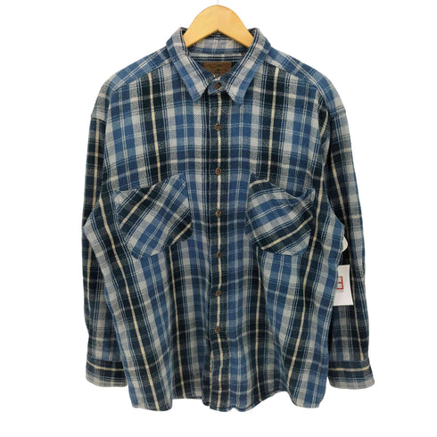 セントジョンズベイ STJOHNS BAY 00S レザータグ フランネル チェックシャツ メンズ import:L