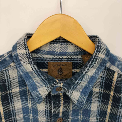 セントジョンズベイ STJOHNS BAY 00S レザータグ フランネル チェックシャツ メンズ import:L