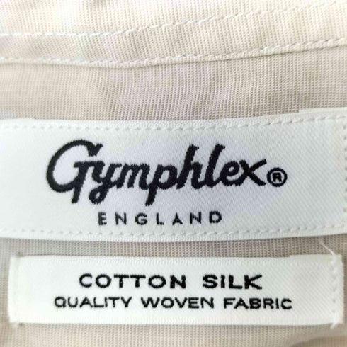 ジムフレックス GYMPHLEX コットンシルクブロード ワイドボタンダウンシャツ メンズ JPN:S