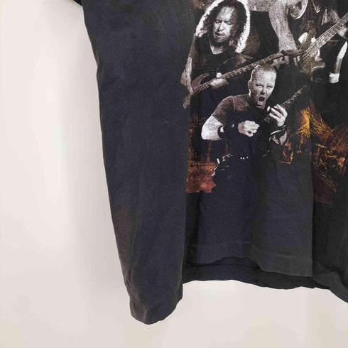 メタリカ フロントプリント バンドtシャツ ギター メンズ