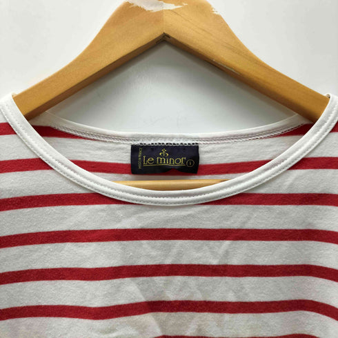 ルミノア Le minor フランス製 ボーダー ワイド クルーネック Tシャツ レディース 1