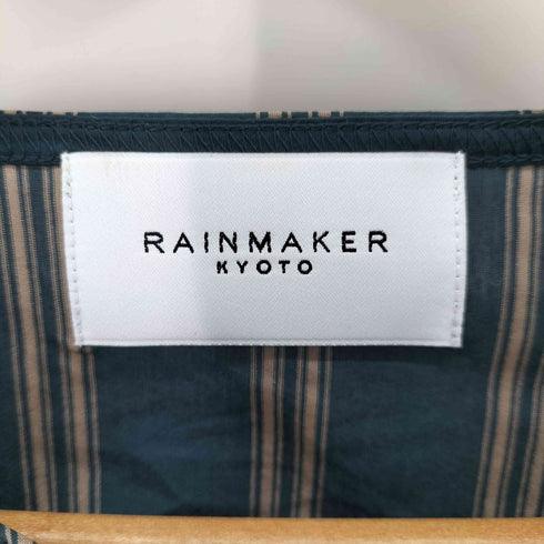 レインメーカー RAINMAKER カフス付き ストライプ ロングテールシャツ メンズ JPN:3