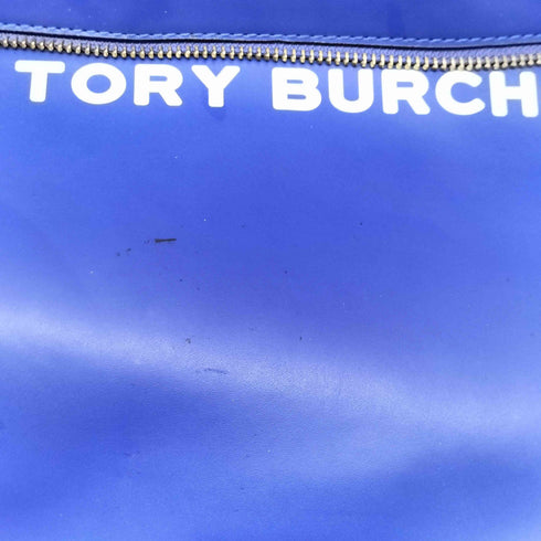 トリーバーチ TORY BURCH GEO LOGO TOTE ジオロゴ PVCコーティング キャンバス レザー 2WAY ショルダー バッグ トート バッグ レディース
