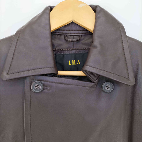 LILA シープレザー ピーコート レディース import:L