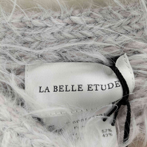ラベルエチュード la belle Etude handダイヤメッシュフェザーMIXニットラップスカート レディース FREE
