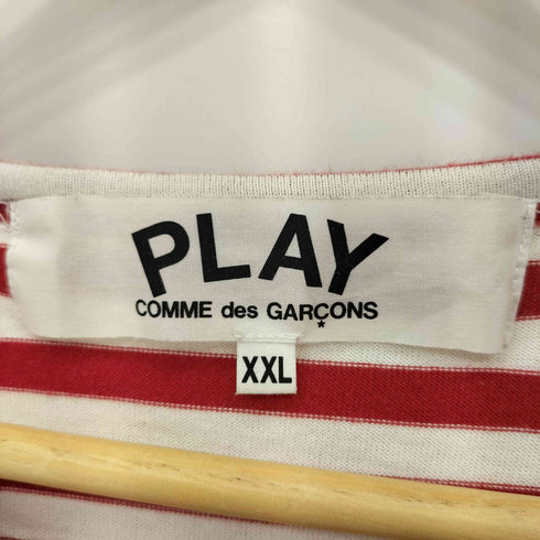 プレイコムデギャルソン PLAY COMME des GARCONS ハート刺繍 ボーダー ロングスリーブTシャツ メンズ JPN:XXL