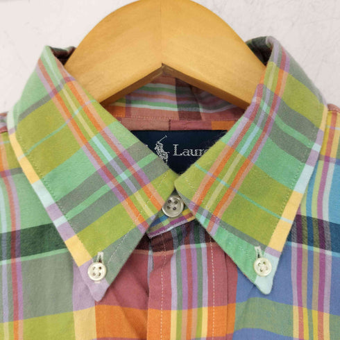 ラルフローレン RALPH LAUREN custom fit ポニー刺繍 マドラスチェック BDシャツ メンズ import:S
