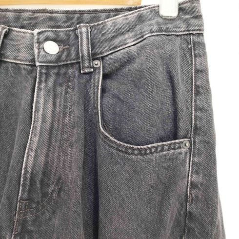 ザラ ZARA TOPSTITCHED CARGO JEANS ブラック カーゴデニム メンズ EUR:36