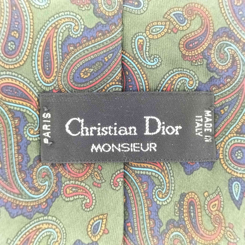 クリスチャンディオール Christian Dior ペイズリーネクタイ メンズ