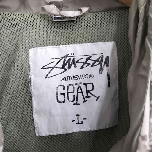 ステューシー Stussy 00S ×ERIC HAZE AUTHENTHIC GEAR カモ柄 ダブルジップ フーデッドジャケット メンズ import:L