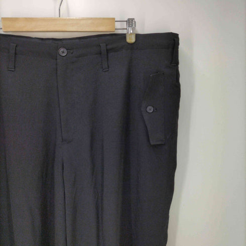 ヨウジヤマモトプールオム Yohji Yamamoto POUR HOMME 24aw TA TUXEDO FLAP SIDE TUCK PANTS TAタキシードパンツ メンズ JPN:2