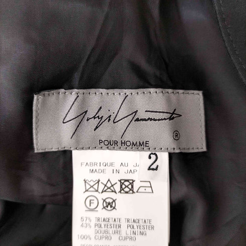 ヨウジヤマモトプールオム Yohji Yamamoto POUR HOMME 24aw TA TUXEDO FLAP SIDE TUCK PANTS TAタキシードパンツ メンズ JPN:2