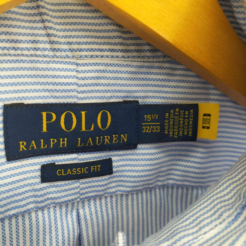 ポロバイラルフローレン Polo by RALPH LAUREN CLASSIC FIT Striped Textured Shirt クラッシックフィット ストライプド テクスチャード シャツ メンズ 15-1/2