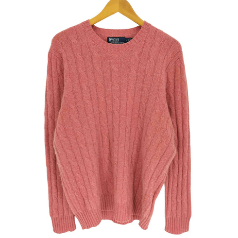 ポロバイラルフローレン Polo by RALPH LAUREN L/S ケーブル編み クルーネック カシミヤ ニット メンズ import:M