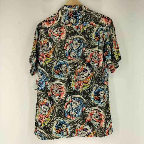 ヒステリックグラマー HYSTERIC GLAMOUR 90S 初期タグ 死神総柄 アロハシャツ メンズ FREE
