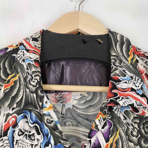 ヒステリックグラマー HYSTERIC GLAMOUR 90S 初期タグ 死神総柄 アロハシャツ メンズ FREE