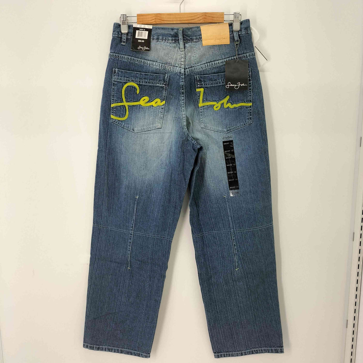 ショーンジョン Sean john ロゴ刺繍 ワイドデニムパンツ hiphop Bboy