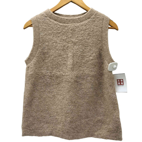 ナチュラルランドリー NATURAL LAUNDRY アルパカ混 ミックスファブリック ローゲージ ニット ベスト レディース JPN:2