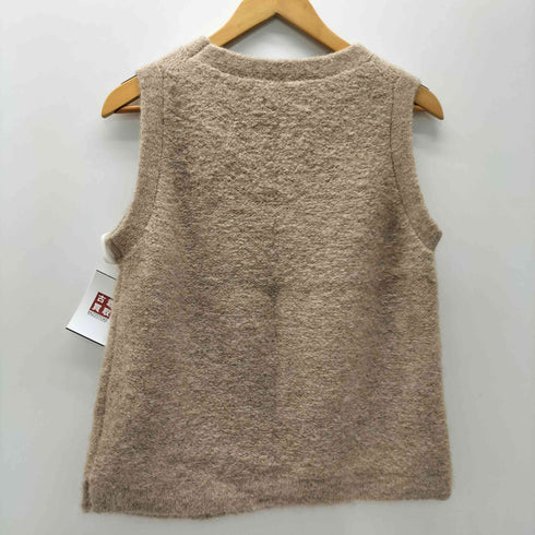 ナチュラルランドリー NATURAL LAUNDRY アルパカ混 ミックスファブリック ローゲージ ニット ベスト レディース JPN:2