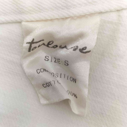 toulouse コットンツイル ワイド ストレート デニム パンツ レディース JPN:S