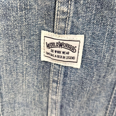 ワールドワーカーズ WORLD WORKERS デニムオーバーオール メンズ LL